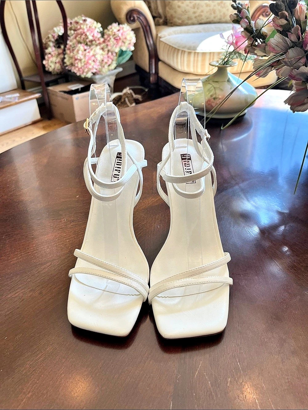 Didifu White Strappy Heels US 12